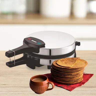 Boss Munch Khakhra Roti Maker 1100W | Electric Stainless Steel Automatic Roti & Khakhra Maker |  Quick Indian Kitchen Preparation thumbnail 2