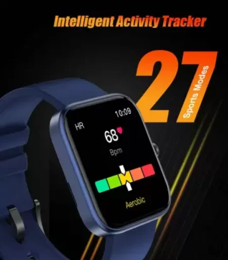 Fire‑Boltt Ninja Call 2 1.83″ Bluetooth Calling Smartwatch | 27 Sports Modes | SpO2 & Heart Rate Monitoring | IP67 | Blue Strap image 2