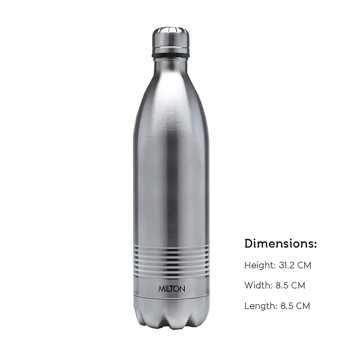 Milton Duo DLX 750ml Thermosteel Water Bottle, Leak Proof Lid, 24 Hr Hot & Cold, ISI Certified, Vacuum Insulated |Silver image 4