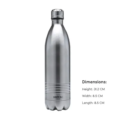 Milton Duo DLX 750ml Thermosteel Water Bottle, Leak Proof Lid, 24 Hr Hot & Cold, ISI Certified, Vacuum Insulated |Silver thumbnail 3