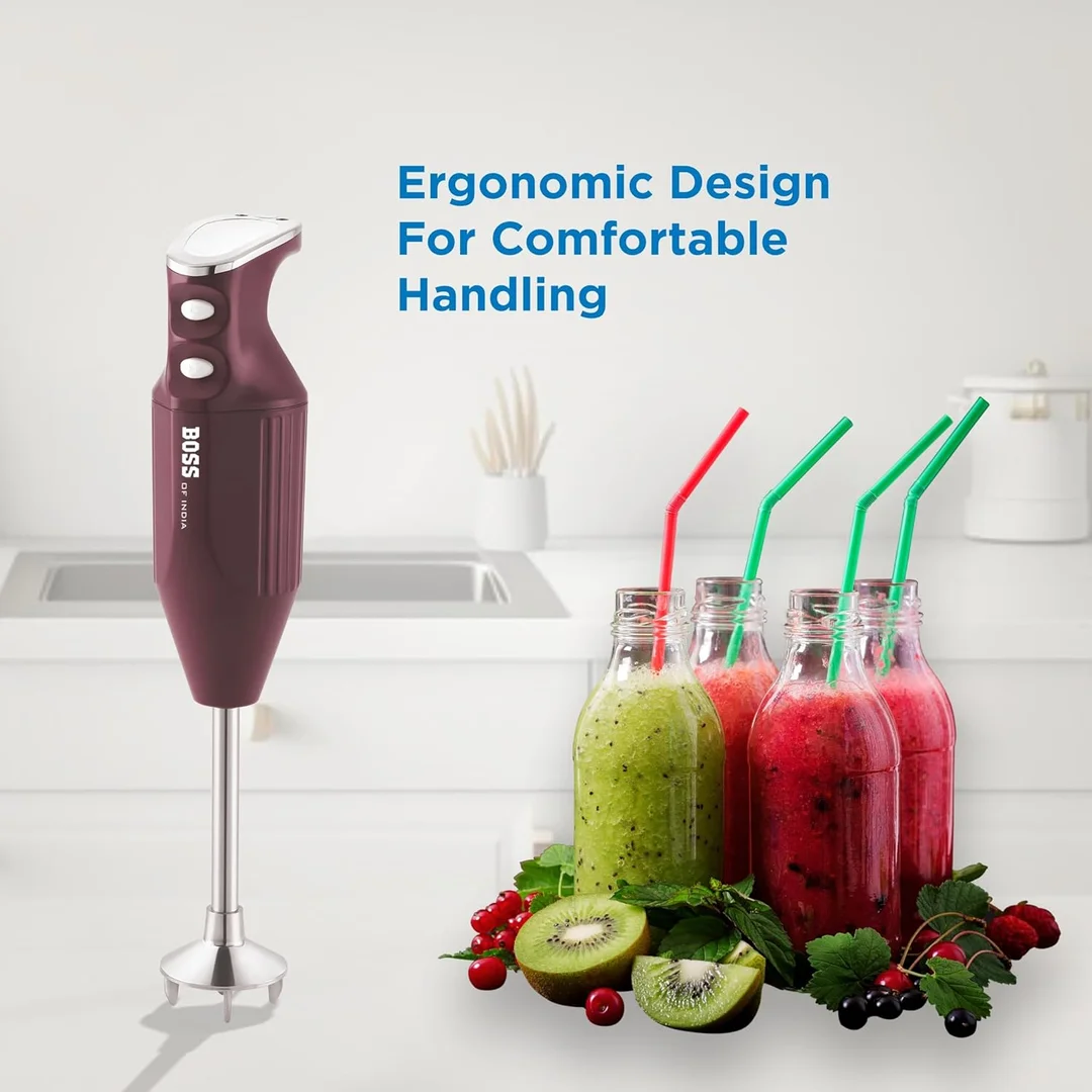BOSS Big Boss Portable Hand Blender B-146 | 275W Motor, ISI Certified for Smoothies & Soups image 3