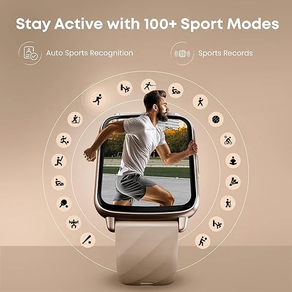 Fastrack Jupiter S1 Smartwatch Bluetooth Calling AI Voice Assistant 1.83” TFT Display IP68 Fitness Smart Watch 100+ Sports Modes for Men & Women image 4