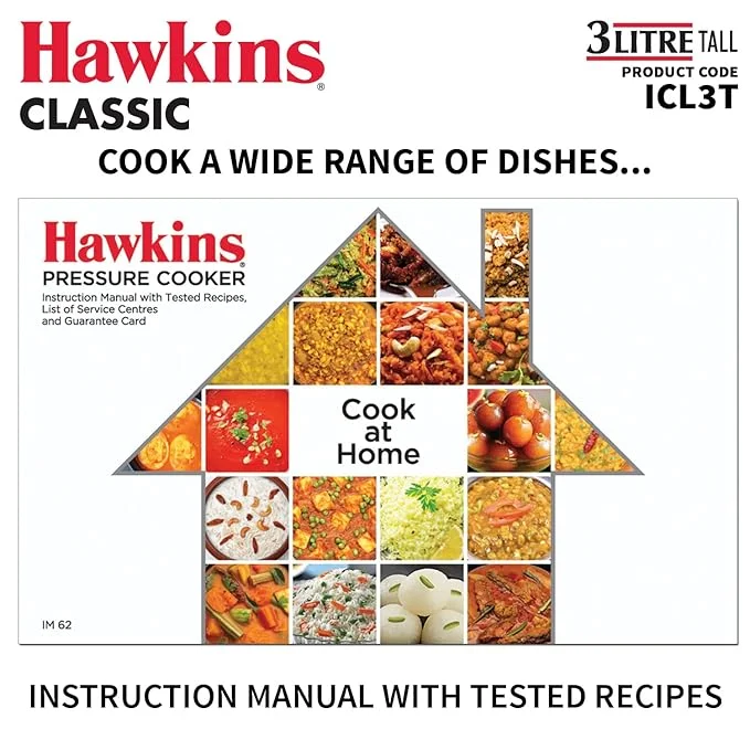 Hawkins Aluminium 3 Litre Pressure Cooker | Induction Inner Lid Cooker | Tall Design Pan Cooker | Best Cooker for Indian Cooking | Silver (ICL3T) image 4