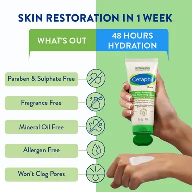 Cetaphil Daily Advance Ultra Hydrating Lotion 100 g | Best Long Lasting Moisturizer for Dry & Sensitive Skin, Face & Body Lotion thumbnail 4