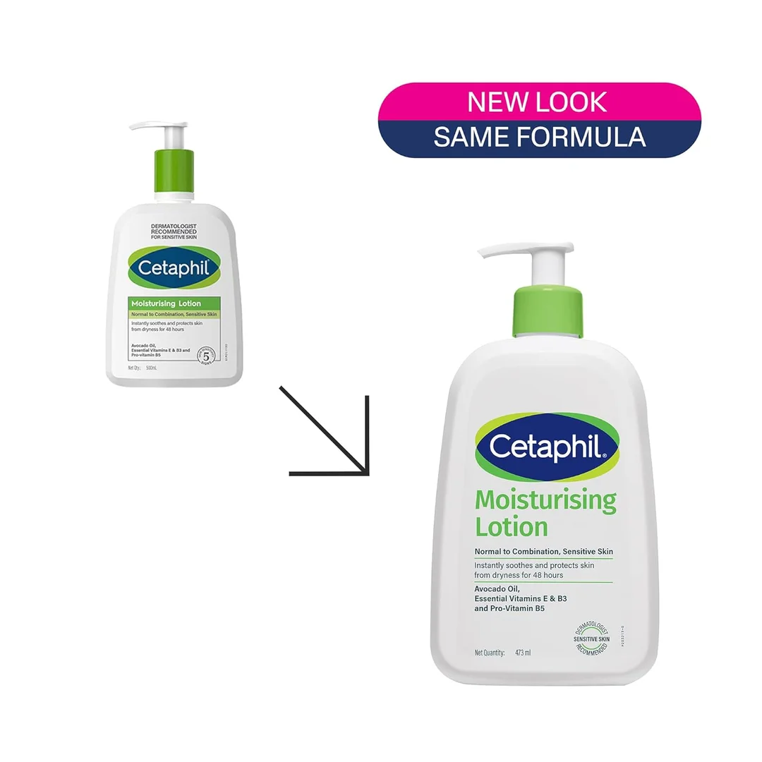 Cetaphil Moisturising Lotion for Face & Body, 500ml - Hydrating Formula for Normal to Dry Skin, Non-Comedogenic, Fragrance-Free, Dermatologist Tested, 24 Hour Moisturization image 5