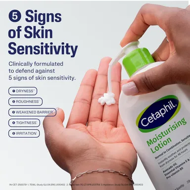 Cetaphil Moisturising Lotion for Face & Body, 500ml - Hydrating Formula for Normal to Dry Skin, Non-Comedogenic, Fragrance-Free, Dermatologist Tested, 24 Hour Moisturization thumbnail 3