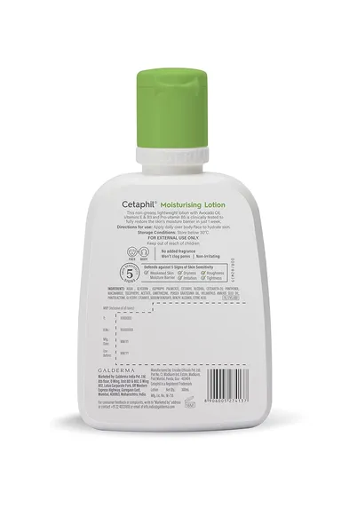 Cetaphil Moisturizing Lotion for Dry to Normal, Sensitive Skin 100ml | Niacinamide, Panthenol, Non Greasy, Paraben & Sulphate Free, Dermatologist Recommended thumbnail 1