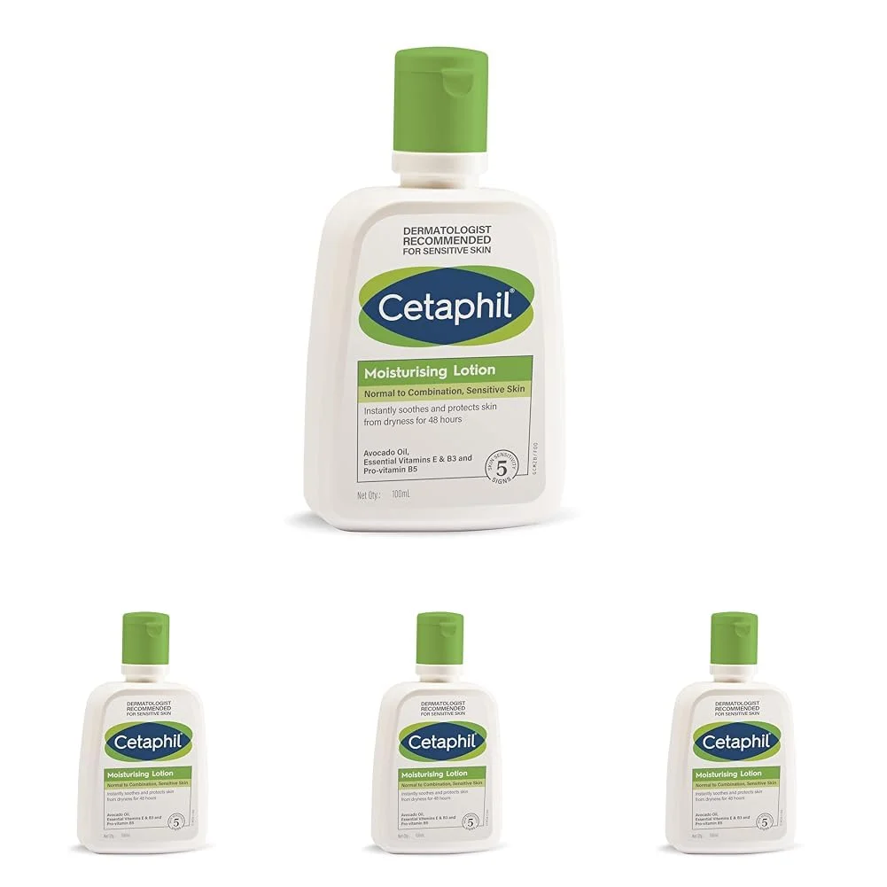 Cetaphil Moisturizing Lotion for Dry to Normal, Sensitive Skin 100ml | Niacinamide, Panthenol, Non Greasy, Paraben & Sulphate Free, Dermatologist Recommended image 3