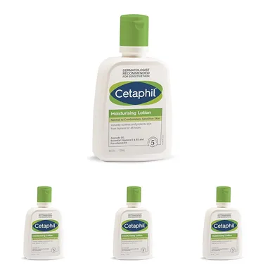 Cetaphil Moisturizing Lotion for Dry to Normal, Sensitive Skin 100ml | Niacinamide, Panthenol, Non Greasy, Paraben & Sulphate Free, Dermatologist Recommended thumbnail 2