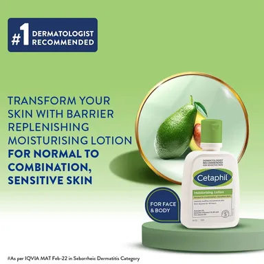 Cetaphil Moisturizing Lotion for Dry to Normal, Sensitive Skin 100ml | Niacinamide, Panthenol, Non Greasy, Paraben & Sulphate Free, Dermatologist Recommended thumbnail 4