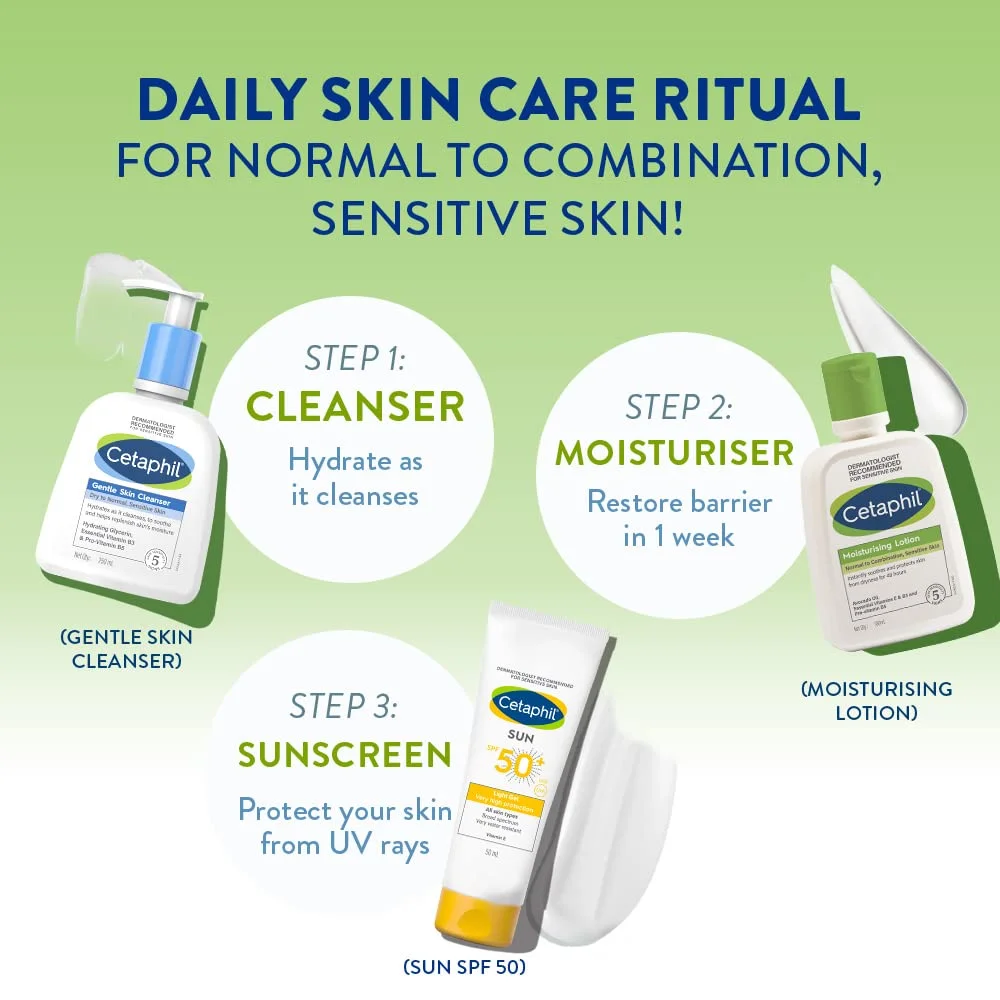 Cetaphil Moisturizing Lotion for Dry to Normal, Sensitive Skin 100ml | Niacinamide, Panthenol, Non Greasy, Paraben & Sulphate Free, Dermatologist Recommended image 9