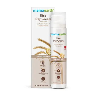 Mamaearth Rice Water Day Cream with Niacinamide – Hydrating Glass Skin Moisturizer, SPF Protection & Even Tone (50 g) thumbnail 2
