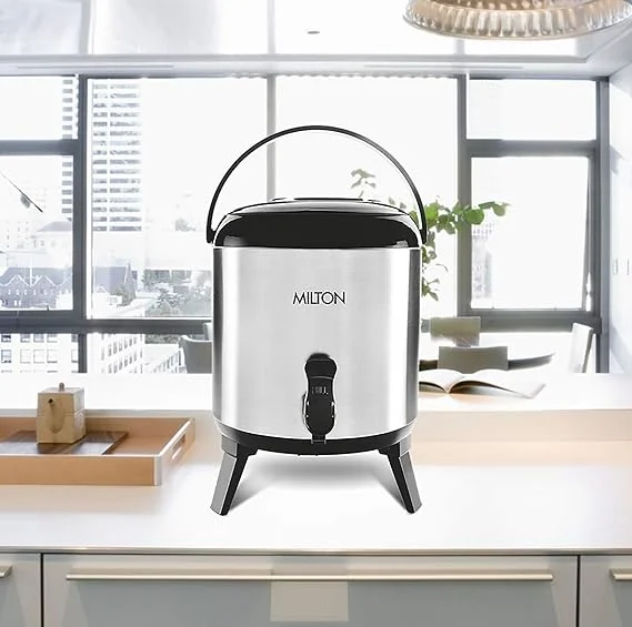 Milton Stellar 5 Thermosteel 4.6L Insulated Stainless Steel Jug with PU Insulation Hot & Cold Water Storage | Leakproof Hygienic Design for Home Office Events image 2