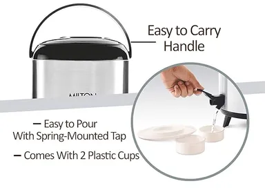 Milton Stellar 5 Thermosteel 4.6L Insulated Stainless Steel Jug with PU Insulation Hot & Cold Water Storage | Leakproof Hygienic Design for Home Office Events thumbnail 4