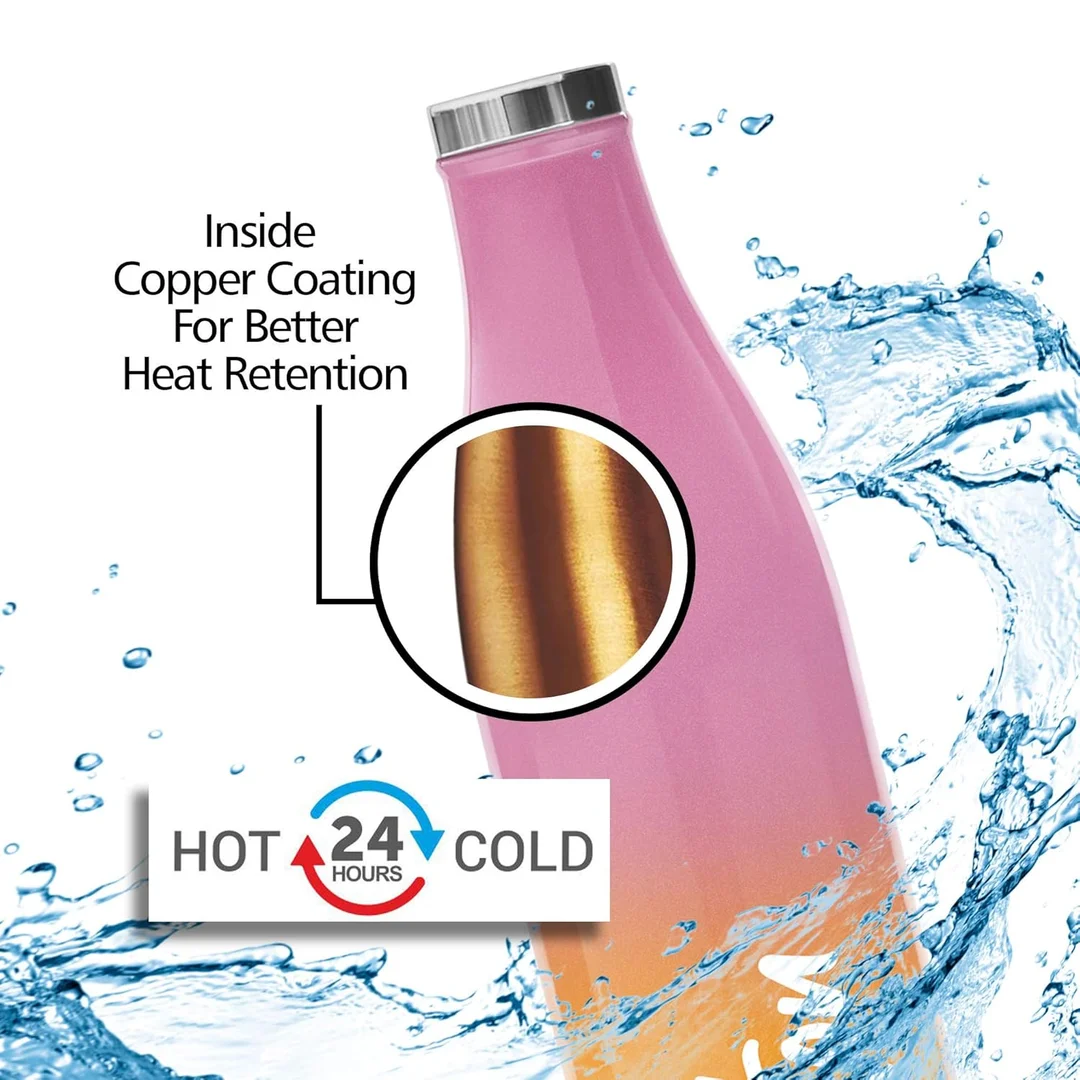 Milton Prudent 810ml Thermosteel Bottle | Hot Cold Water Bottle | Leak Proof Rust Free | Office Travel Tea Coffee | Blue image 4