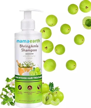 Mamaearth BhringAmla Shampoo for Dry & Frizzy Hair  Best Herbal Shampoo with Bhringraj & Amla for Intense Hair Treatment image 2