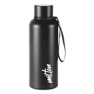 ​Milton Aura 1000 Thermosteel Bottle | 1050 ml, 24 Hours Hot & Cold, Leak-Proof, Easy Grip, Rust-Proof | Black thumbnail 6