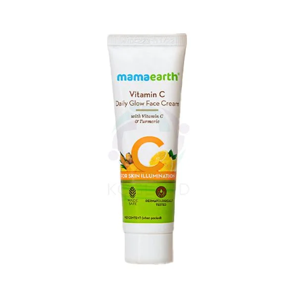 Mamaearth Vitamin C Daily Glow Face Cream 35 g Pack of 2 with Turmeric for Skin Brightening | Daily Hydrating Face Moisturiser for Normal Dry Oily Skin image 1