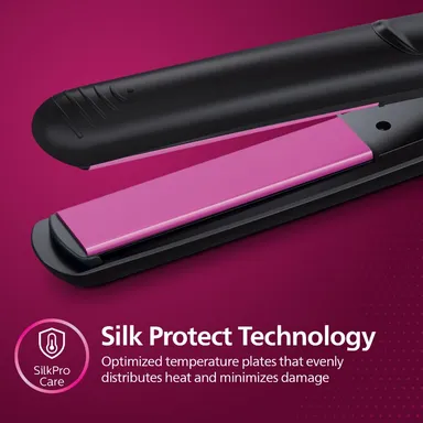 Philips Selfie Hair Straightener HP8302/06 Ceramic Hair Straightener for Damaged Hair with SilkPro Care, No Heat Damage, Compact & Fast Heating, Salon-Quality Styling at Home thumbnail 2