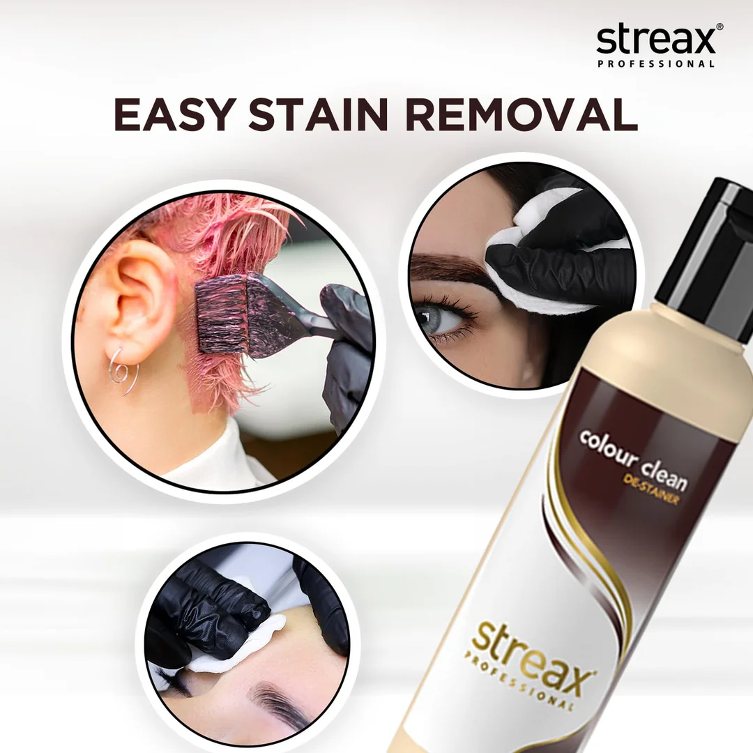 Streax Professional Color Clean Destainer (100ml) – Hair Color Stain Remover for Salon & Home Use image 2