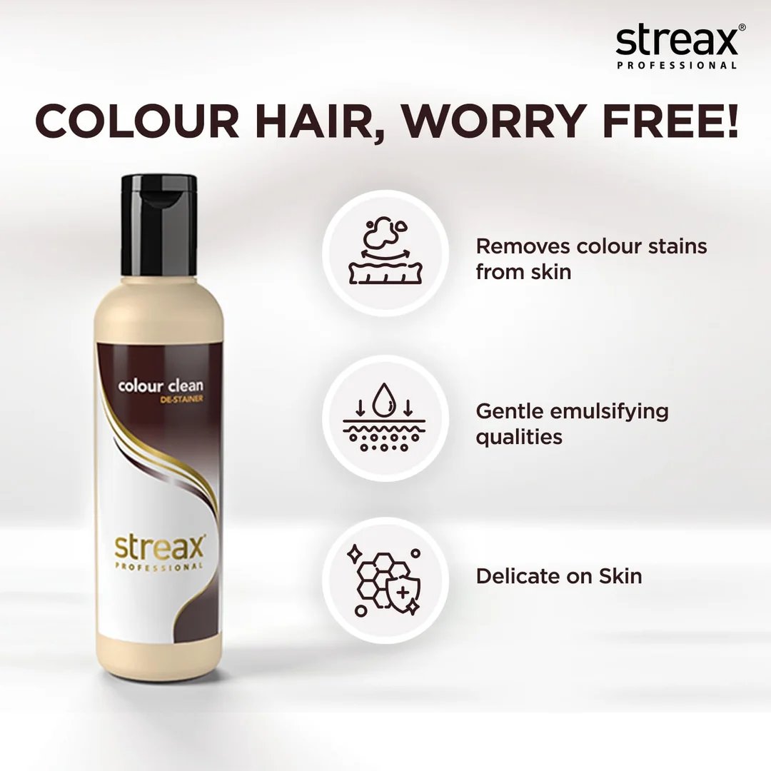 Streax Professional Color Clean Destainer (100ml) – Hair Color Stain Remover for Salon & Home Use image 3