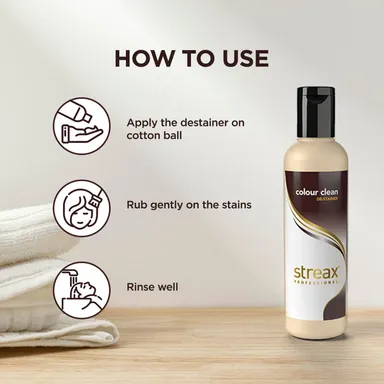 Streax Professional Color Clean Destainer (100ml) – Hair Color Stain Remover for Salon & Home Use	 thumbnail 3