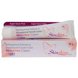 Skinshine 30g Hydroquinone Tretinoin Mometasone Cream for Dark Spots Melasma Pigmentation Skin Brightening Treatment – Triple Action Tone Correction & Even Skin Complexion image 3