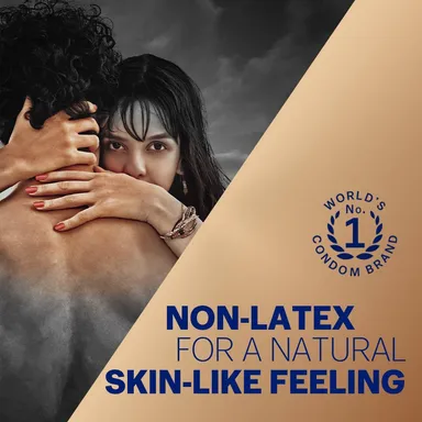 Durex Real Feel Condoms for Men | 3 Count | Latex-Free for Enhanced Pleasure and Comfort – Best Condoms for Sensitive Skin thumbnail 1