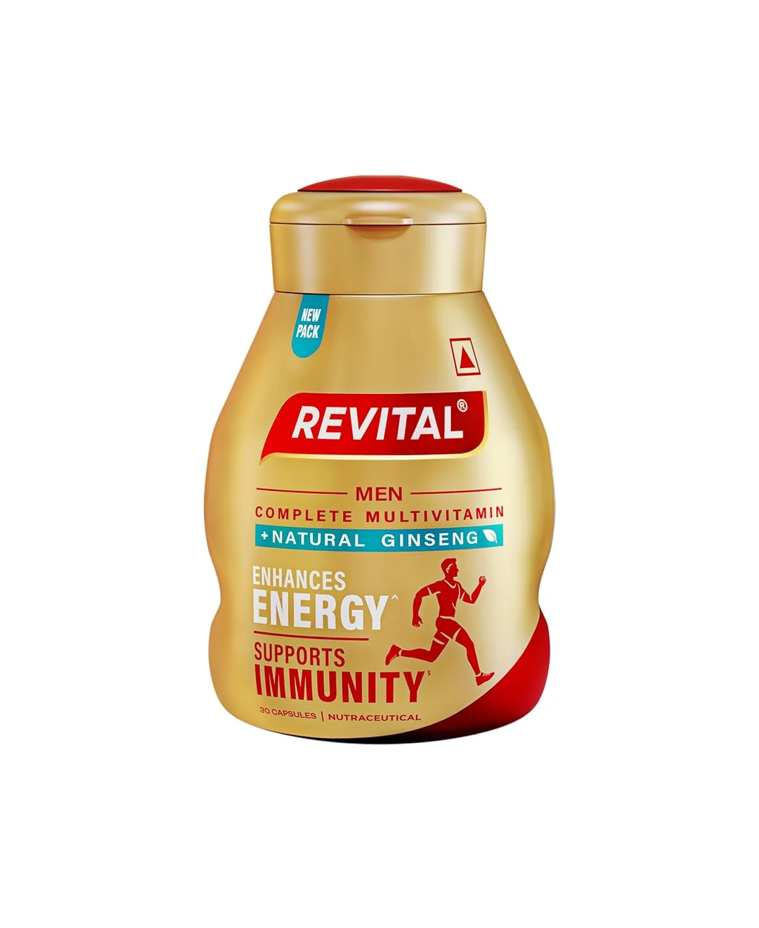 Revital H Multivitamin For Men 30 Capsules With Natural Ginseng Zinc 10 Vitamins 9 Minerals Daily Energy Stamina Immunity Support Healthy Active Lifestyle Supplement India image 1