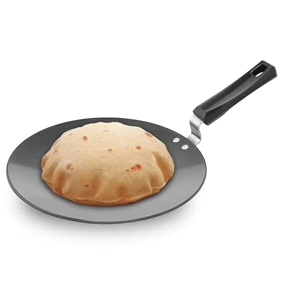 Hawkins Futura 28 cm Tawa | AT28 | Hard Anodised Non-Stick Tawa with Stainless Steel Handle – Induction Compatible for Roti, Chapati, Paratha image 1
