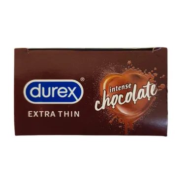 Premium Durex Extra Thin Intense Chocolate Flavoured Condoms for Men 10s – Ultra-Thin Lubricated Latex Condoms High Sensitivity Oral Sex Protection Pac thumbnail 1
