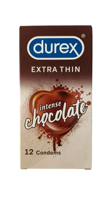 Premium Durex Extra Thin Intense Chocolate Flavoured Condoms for Men 10s – Ultra-Thin Lubricated Latex Condoms High Sensitivity Oral Sex Protection Pac thumbnail 5