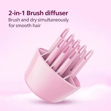 Philips BHC017/00 ThermoProtect 1200W Hair Dryer with Air Concentrator & Diffuser Pink for Fast Safe Styling Daily Use thumbnail 5