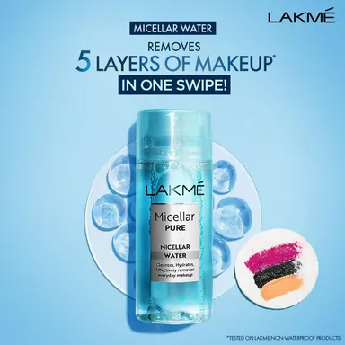 LAKMÉ Micellar Water  Hydrating & Soothing Face Cleanser | Gentle Makeup Remover, Micellar Cleansing Water 200ml thumbnail 3