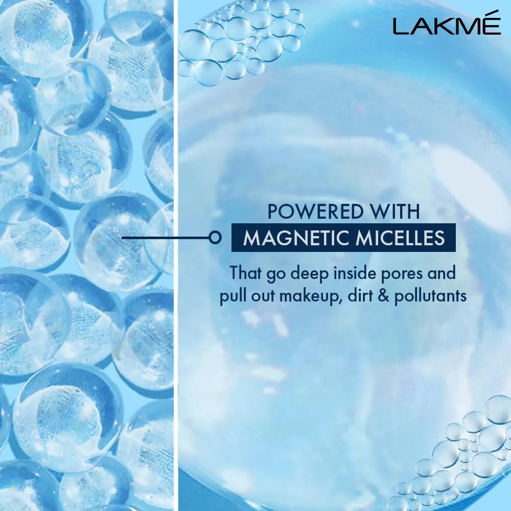 LAKMÉ Micellar Water Hydrating & Soothing Face Cleanser | Gentle Makeup Remover, Micellar Cleansing Water 200ml image 3