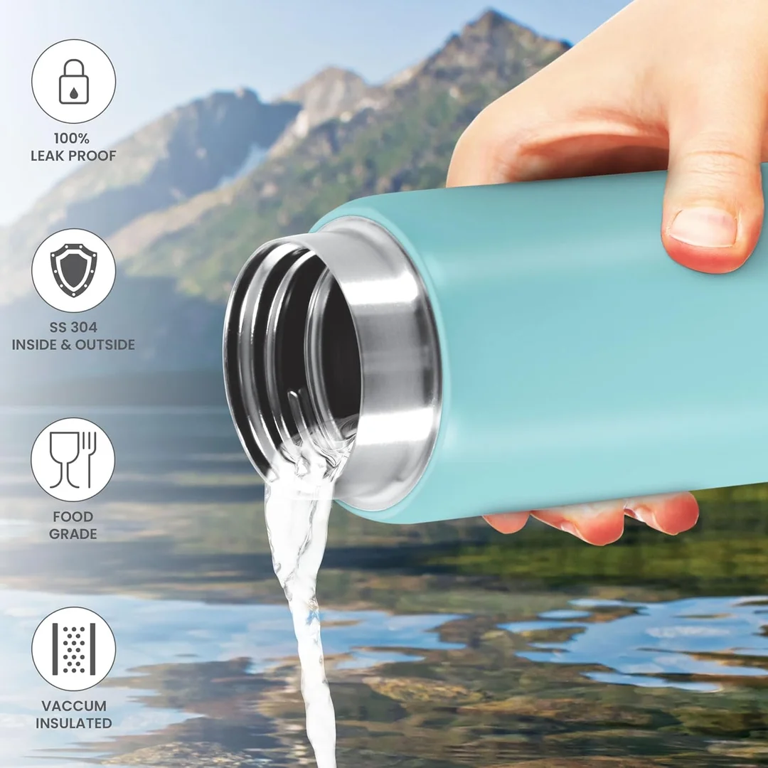 Milton Minimate 200 | 190 ml thermosteel insulated water bottle| 24 hr hot & cold |leak proof image 2