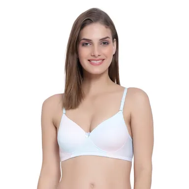 Ornela Women Padded Bra Onion White Wireless Medium Coverage Everyday Comfort Seamless Cups Innerwear thumbnail 0