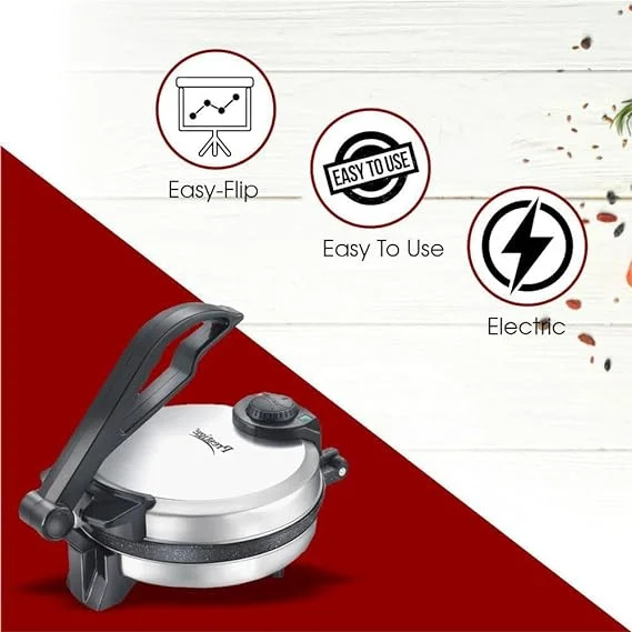 Prestige PRM 5.0 Multi-Purpose Electric Roti Maker and Khakra Maker with Non-Stick Plates for Daily Home Kitchen Use image 4